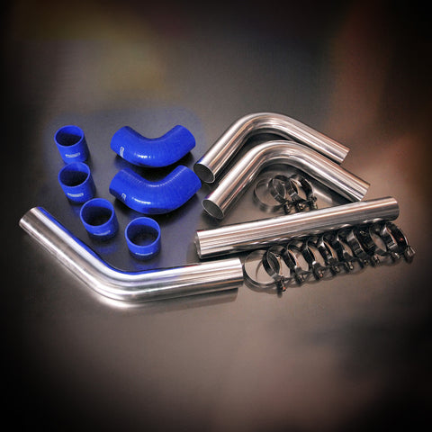 Aluminium Universal Intercooler Pipe Kit for 2" / 51mm Pipes - Pipes+ Clamps + Silicone