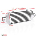 Universal Small Front Mount Intercooler - Bar & Plate Design - 520x155x65mm - 63mm Inlets