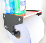 MegaMaxx UK™ Blue Roll Holder & Dispenser with Shelf