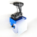 MegaMaxx UK™ Blue Roll Holder & Dispenser with Shelf