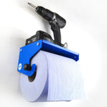 MegaMaxx UK™ Blue Roll Holder & Dispenser with Shelf