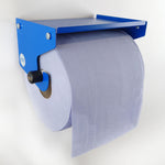 MegaMaxx UK™ Blue Roll Holder & Dispenser with Shelf