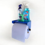 MegaMaxx UK™ Blue Roll Holder & Dispenser with Shelf