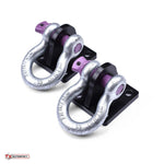 Universal Off Road 4x4 Winch Bow Shackle Mounting Plate Brackets (Pack of 2)