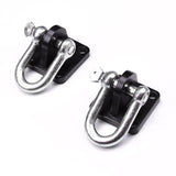 Universal Off Road 4x4 Winch Bow Shackle Mounting Plate With Shackle (Pack of 2)