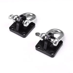 Universal Off Road 4x4 Winch Bow Shackle Mounting Plate With Shackle (Pack of 2)