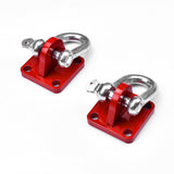 Universal Off Road 4x4 Winch Bow Shackle Mounting Plate Brackets  with Shackles (Pack of 2)
