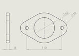 2-Bolt Exhaust Downpipe Decat Flange (3 Sizes Available)