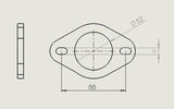 2-Bolt Exhaust Downpipe Decat Flange (3 Sizes Available)
