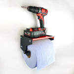 MegaMaxx UK™ Blue Roll Holder & Dispenser with Shelf