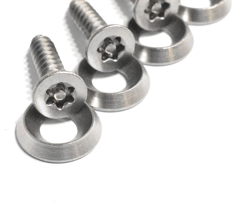 42-Piece Anti-Theft Stainless Steel License Plate Screw Kit – Black Bolts & Caps