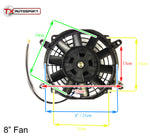 Universal Slim Line Radiator Fan (6 Sizes Available)