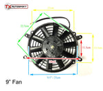 Universal Slimline Radiator Fan (6 Sizes Available)