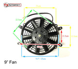 Universal Slimline Radiator Fan (6 Sizes Available)