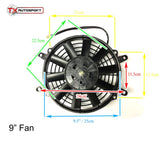 Universal Slim Line Radiator Fan (6 Sizes Available)