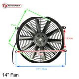 Universal Slimline Radiator Fan (6 Sizes Available)